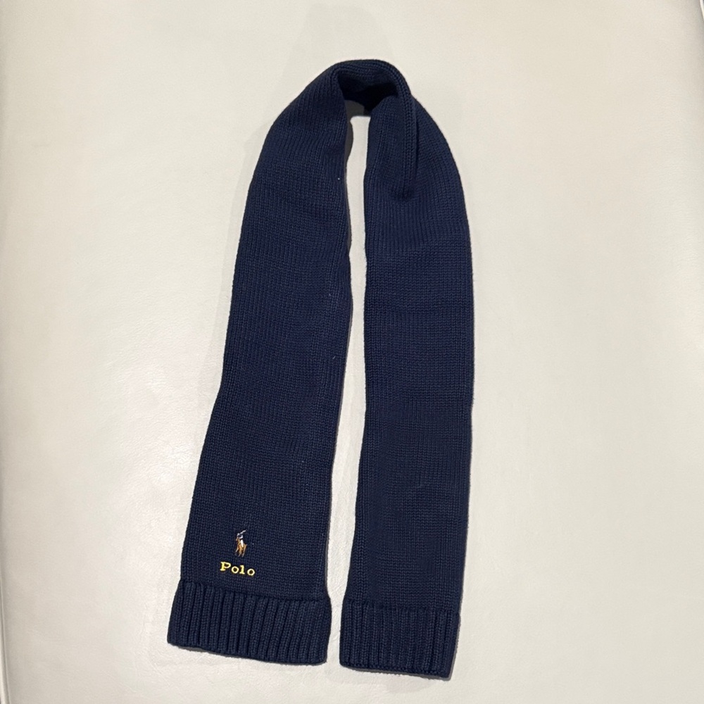 Polo by Ralph Lauren Dark Blue Knit Scarf